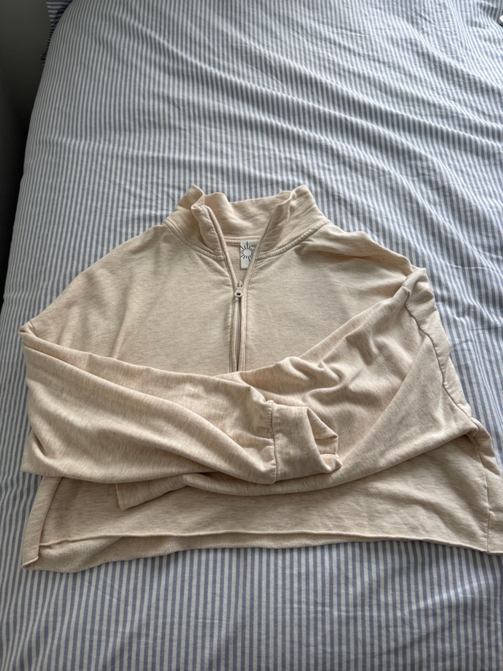 NEVER WORN Aerie Cozy Half-Zip Pullover Jacket - Cream